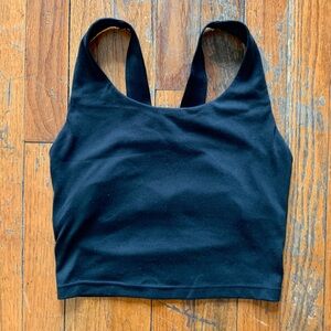 Black adidas athletic crop top